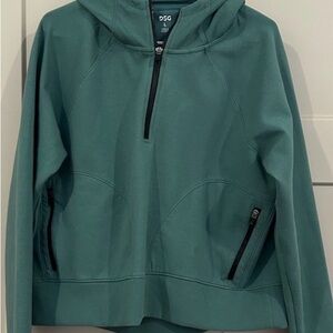 DSG Teal Green Quarter-Zip Hooded Pullover